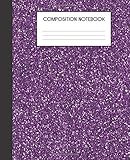 Composition Notebook: Faux Luxury Purple Metallic Glam College Ruled Notebook Lined School Journal