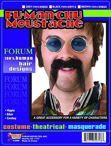 Forum Novelties Men's Fu Manchu Human Hair Mustache