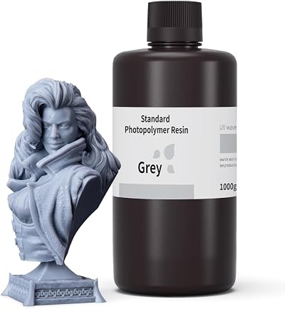 ELEGOO Upgraded Standard Resin 2.0 Grey 1000g 405nm Fast Curing High Precision