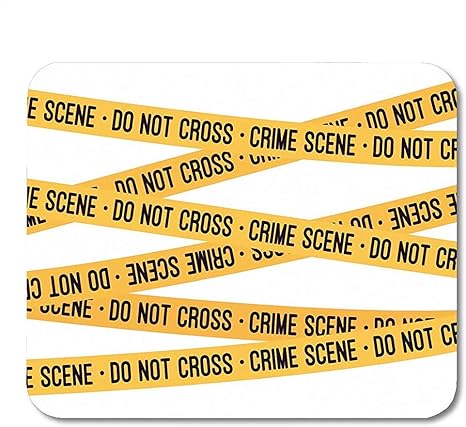 Mouse Pads Science Crime Scene Yellow Tape Police Line Amazon Co Uk Electronics