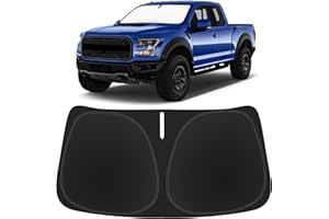 SLOGENTO Windshield Sun Shade for 2015-2020 Ford F150 Lariat, King Ranch, Platinum, XL XLT Limited Raptor Accessories 2025 Upgrade Front Window Sunshade 2 Layer 240T Custom Fit Sun Visor Protector