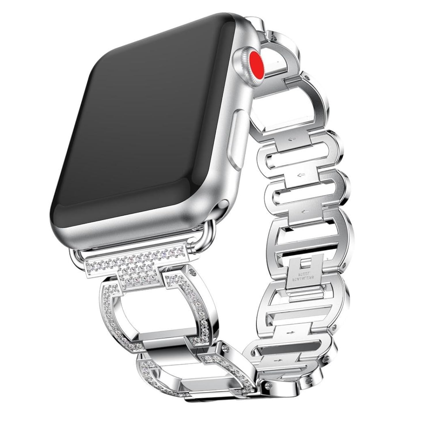 最安値に挑戦 Fullfun合金クリスタルステンレススチールapple Watch 1 2 3 42 Mmリストバンドストラップforメンズレディース シルバー シルバー B07bf8xryc Hermescolleges Ca