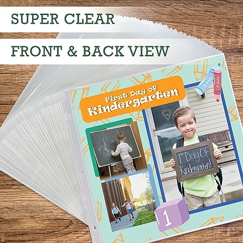 Samsill Scrapbook Refill Pages 12x12 Inches, 50 Pack, Super Heavyweight