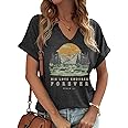 Women V Neck Christian Shirts Vintage Bible Verse Boho Floral Graphic Tees Christian Gifts for Her
