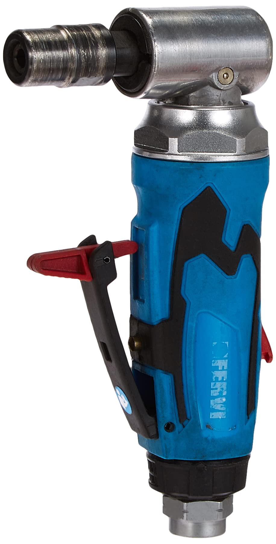 Fervi 0416 Mini Pneumatic Angle Grinder, Cyan/Black