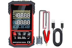 Testeur de résistance interne de batterie ± 120 V 500 Ω, outil de test Kelvin à 4 fils avec grand écran d'affichage, pour voi