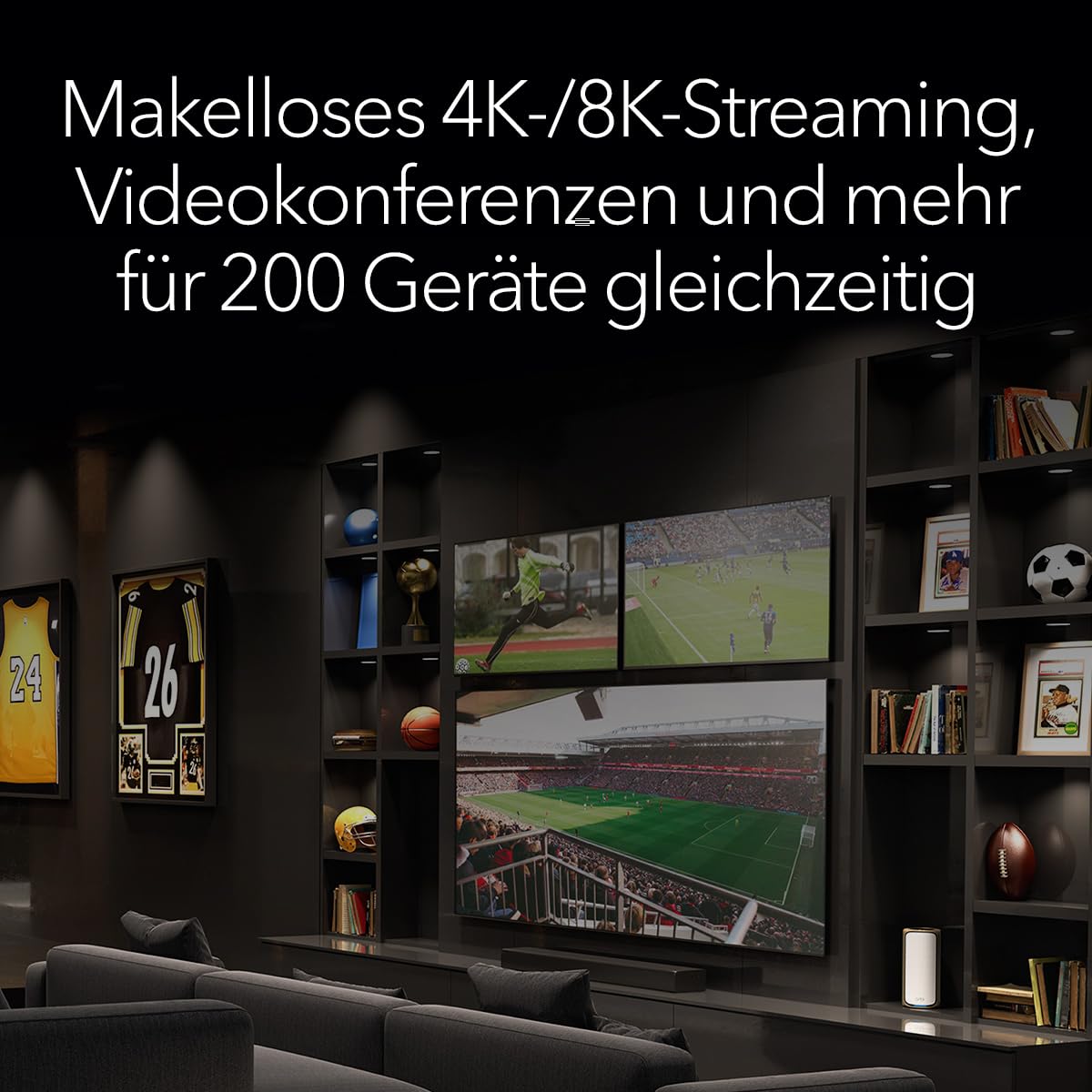 NETGEAR Orbi Serie 970 | Mesh-WiFi-7-System | WiFi-7-Router und 2 Satelliten | bis zu 27 Gbit/s | Abdeckung bis 660 m² und 200 Geräte | 10-GB-Ethernet-Port | Quad-Band BE27000 | RBE973 | Weiß 8