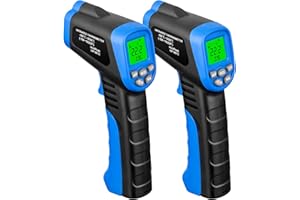 H HOLDPEAK HOLDPEAK 2PCS Digital Laser Infrared Thermometer Non Contact, IR Heat Temperature Gun Instant-Read -58 to 1022℉ (-50 to 550℃) for Cooking, Grill, Pizza Oven, Griddle, Engine, HVAC, Not for Human