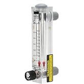 Garosa Adjustable Water Flow Meter Inline Rotameter with Knob 1/4 Inch Female Thread for Liquid Flow Measurement Industrial Plumbing HVAC System