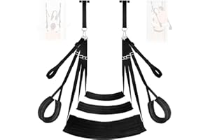 Adult Toy Sex Swing for Couples with Ultimate Support & Comfort, BDSM Heavy Duty Door Swing Features Extra-Wide Cushions & Ad