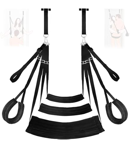 Sex Furniture Balançoire sexuelle pour adulte BDSM Porte Sex Swing avec siège Sex Toys Bondage Restraints Adultes Couples Doux Peut contenir jusqu'à 136 kg Pull Yoga Swing-A