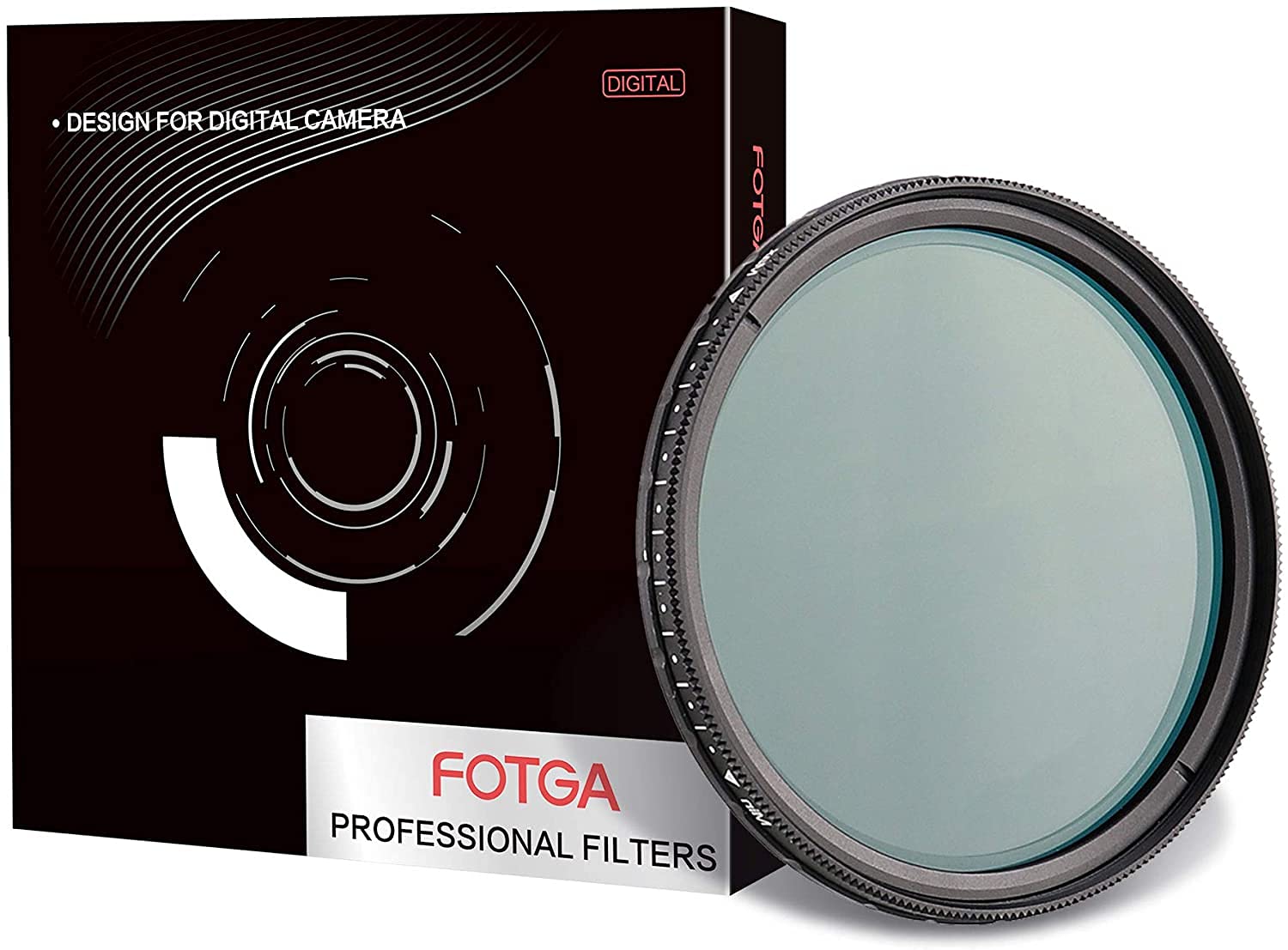 Hersmay 40.5mm ND Filter Ultra Slim Multi-Coating MC Fader Variable Neutral Density ND Lens Filter ND2-ND400 Filter Variable Grey Filter 40.5mm Position Lock Optical Glass Aluminium Matt Frame