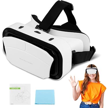 Casque Réalité Virtuelle VR Pour Adultes - Lunettes 3D HD Avec 3 Bandeaux Réglables Pour Smartphone
