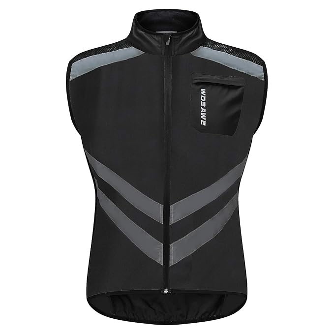 Honorall Men Cycling Vest Foldable Quick Dry Breathable Reflective