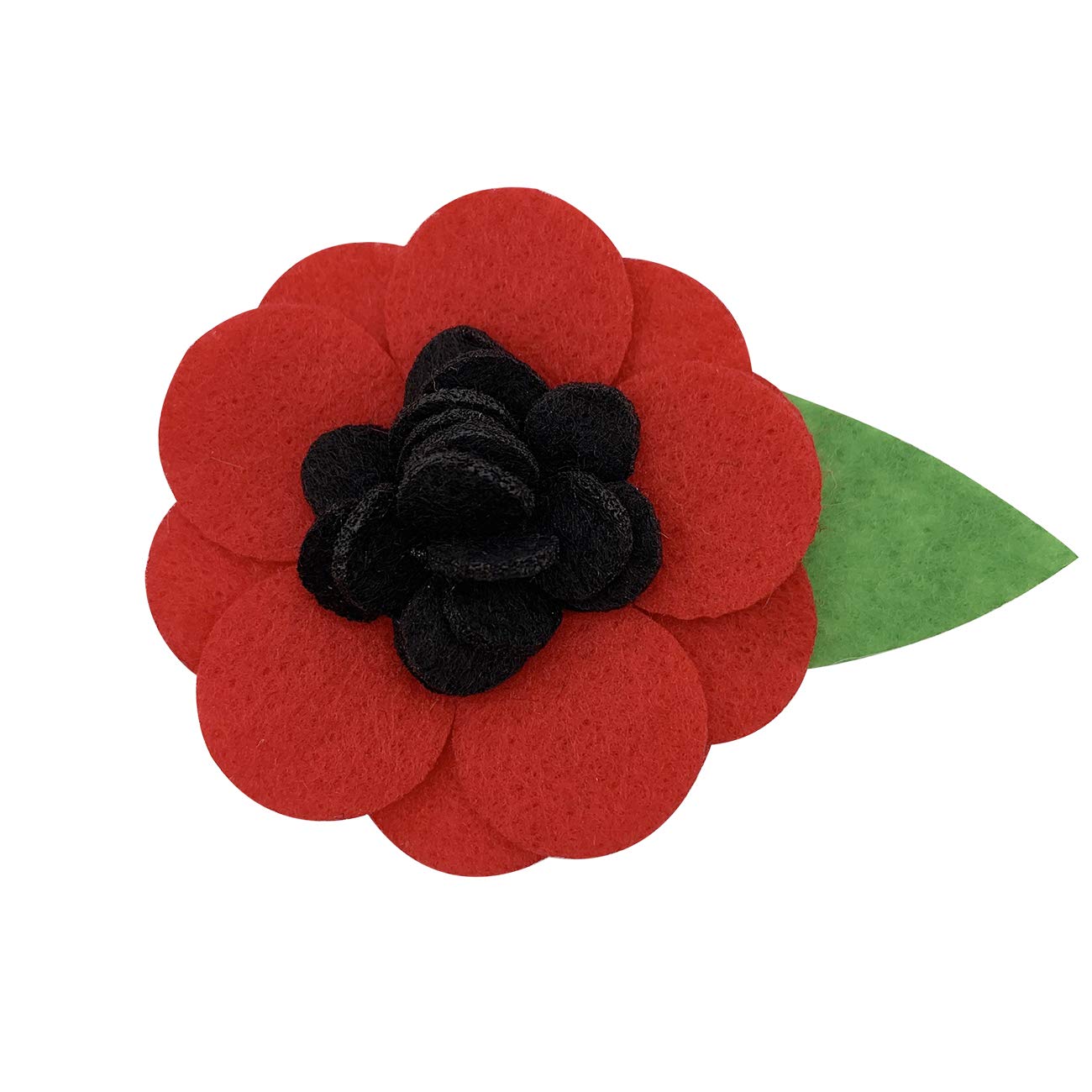 XGALBLA Poppy Wool Felt Flower Brooch Pin Flower, Poppy - Handmade Poppies, Brooch for Remembrance Day