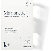 KPLUS k+ Korean Marionette Patches for Smile Lines &amp; Nasolabial Folds, 60ct | Overnight peptide face tape with hyaluronic acid and adenosine for laugh lines, mouth creases; fragrance-free, 60 patches