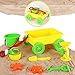 Kids Beach Wagon Toys Set - Outdoor Sand Toys Sandbox Set with Big Pull Wagon, Sand Wheel, Bucket, Tools, & Molds (8 Pieces)