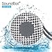 SoundBot SB510FM FM RADIO Water Resistant Bluetooth Wireless Shower Speaker with Built-in Mic, Detachable Suction Cup & Lanyard - Houndstooth