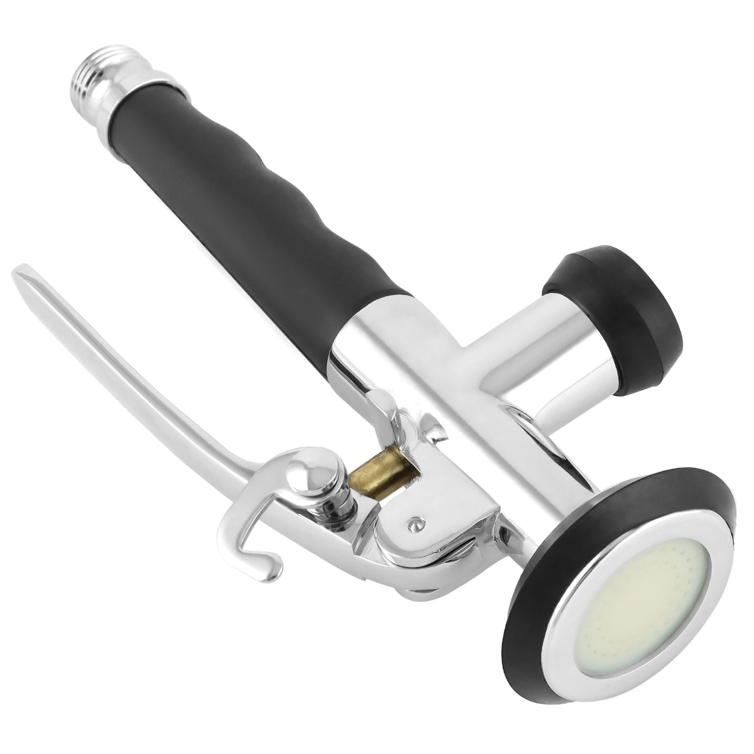 QWORK® Brass Pull Down Sprayer Head for Kitchen Sink Tap - with Locking Latch to Keep Water Spraying - Chrome Finished - 1/2” Connection