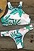 Cupshe Fashion Women's Palm Leaves Printing Tank Bikini Set Beach Bathing Suit Swimwear (S)