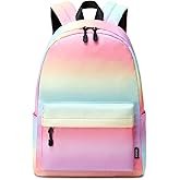 abshoo Lightweight Water Resistant Rainbow Backpacks For Teen Girls Women School Bookbags (Rainbow)