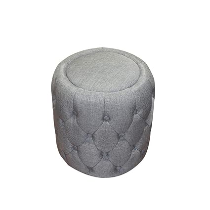 HXxxxxx Moderne Persönlichkeit Sofa Hocker, Grau Leinen Hocker Einfache Sofa Makeup Schlafzimmer Kinder Und Erwachsene Outdoo