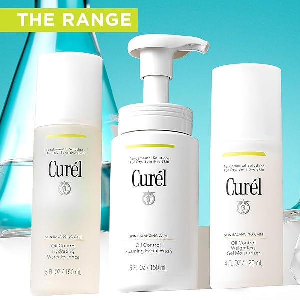 CUREL OIL CONTROL JAPANESE SKIN CARE, FOAMING FACE WASH FOR DRY, SENSITIVE SKIN, GENTLE FACE WASH FOR WOMEN AND MEN, 5 OZ