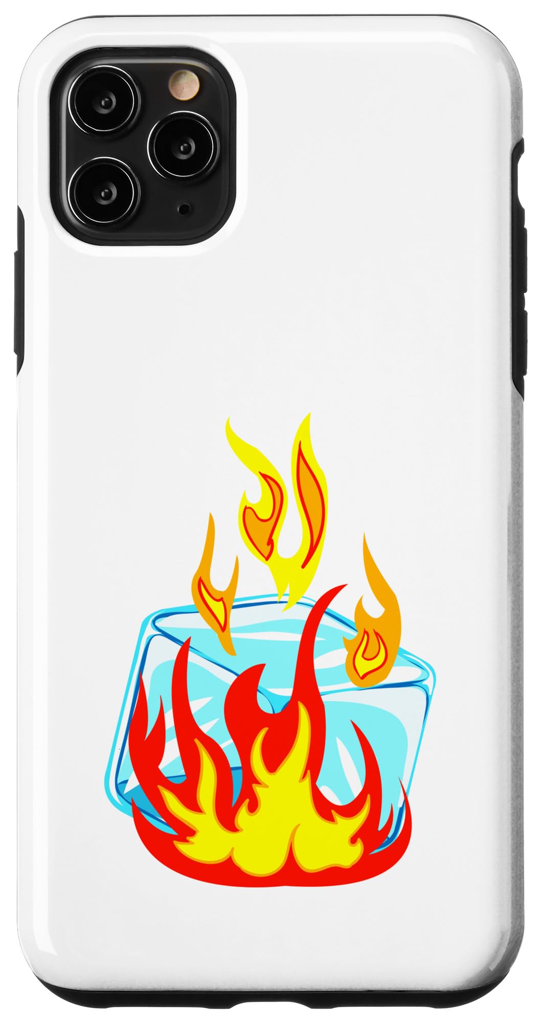 iPhone 11 Pro Max Cute Ice Cube on Fire For Ice Lovers Case