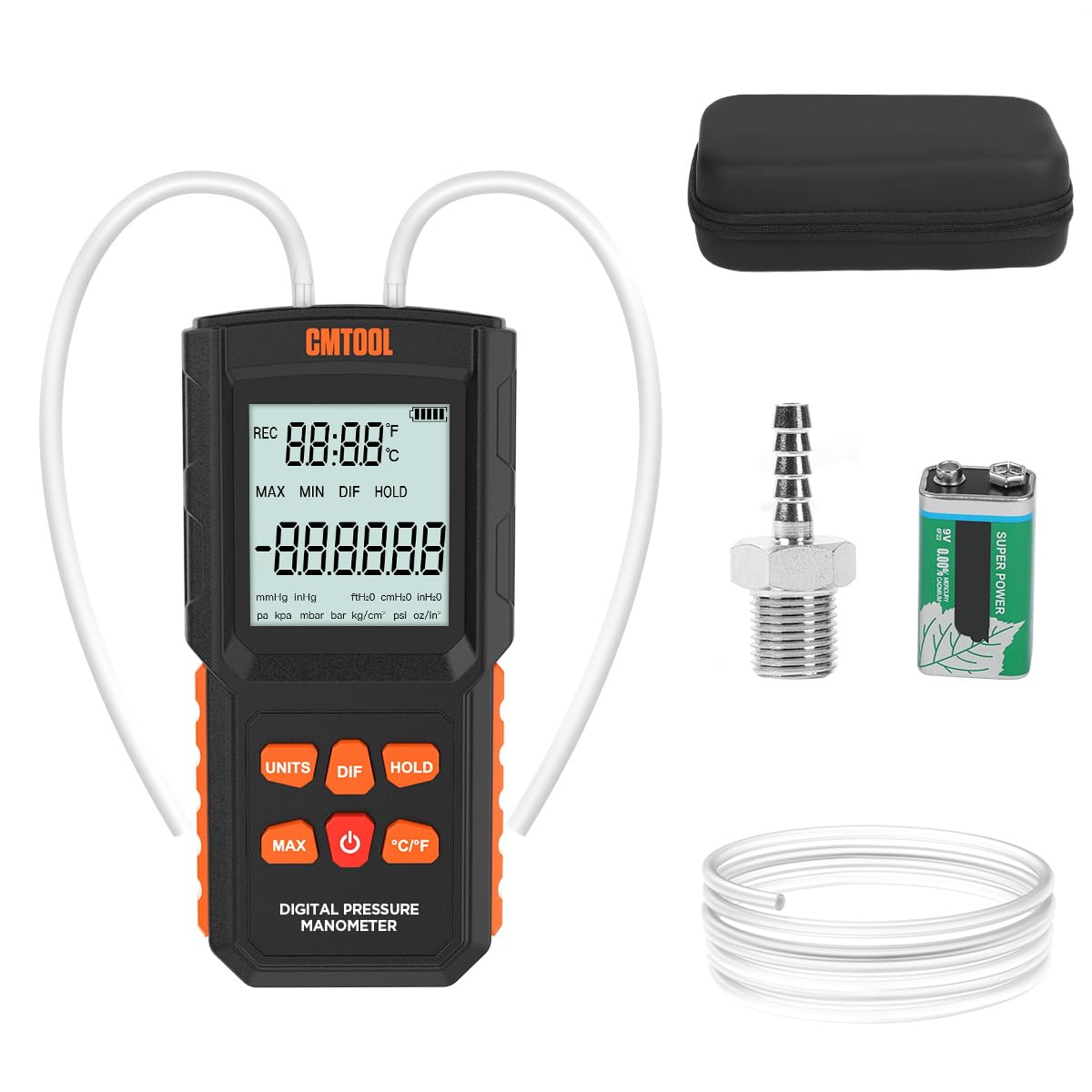 Mua CMTOOL Digital Manometer Gas Pressure Tester HVAC Gauge Kit 100.68 ...