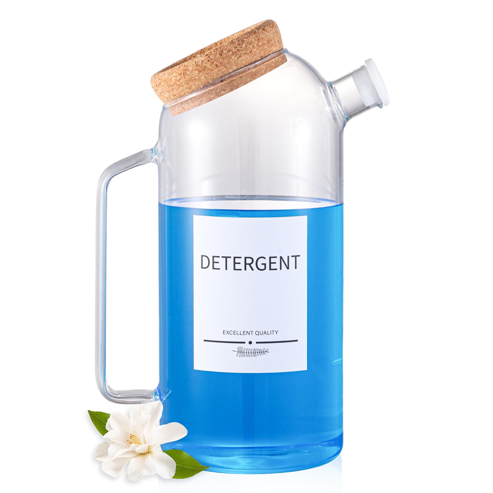 Photo 1 of 60oz Liquid Laundry Detergent Dispenser with Lables,Glass Laundry Detergent Dispenser,Laundry Detergent Container Laundry Liquid Dispenser