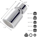 Ainkou Swivel Faucet Aerator 360 Rotating Kitchen Sink Faucet Head 2-Function view 3