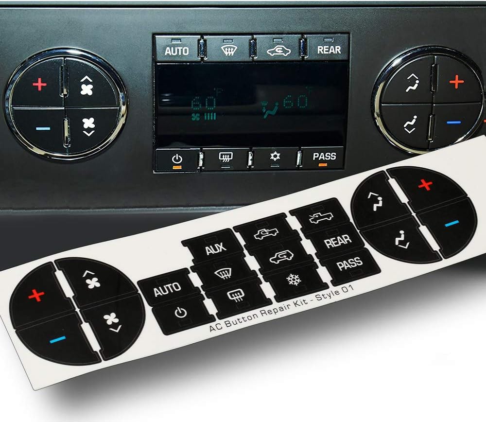 Replacement GM 22912547 Rear Radio Volume Control Knob Button,Gift AC Dash Button Repair Kit for Select GM Vehicles for 07-14 Chevrolet Chevy GMC Buick Cadillac(Pack of 2): Automotive