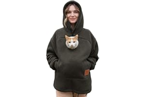 GENERIC Cat Pouch Hoodie Pet Carrier Hoodie Zipper Pet Care Hoodies Fuzzy Hooded Sweatshirt With Zip Kangaroo Unisex Outdoor