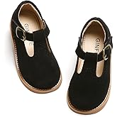 GINFIVE Toddler Girls Dress Shoes Little Kids Flats School Mary Janes Shoes