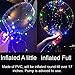 Party Balloons LED Lights BoBo Bubble Balloon For Birthday Wedding Valentine Decoration - 10 Ft Transparent Colorful Flash String - Last 72 Hours [5 Packs]