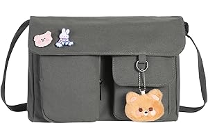 Phaoullzon Kawaii Crossbody Bag Cute Messenger Bags Canvas Shoulder Purse Gifts for Teens