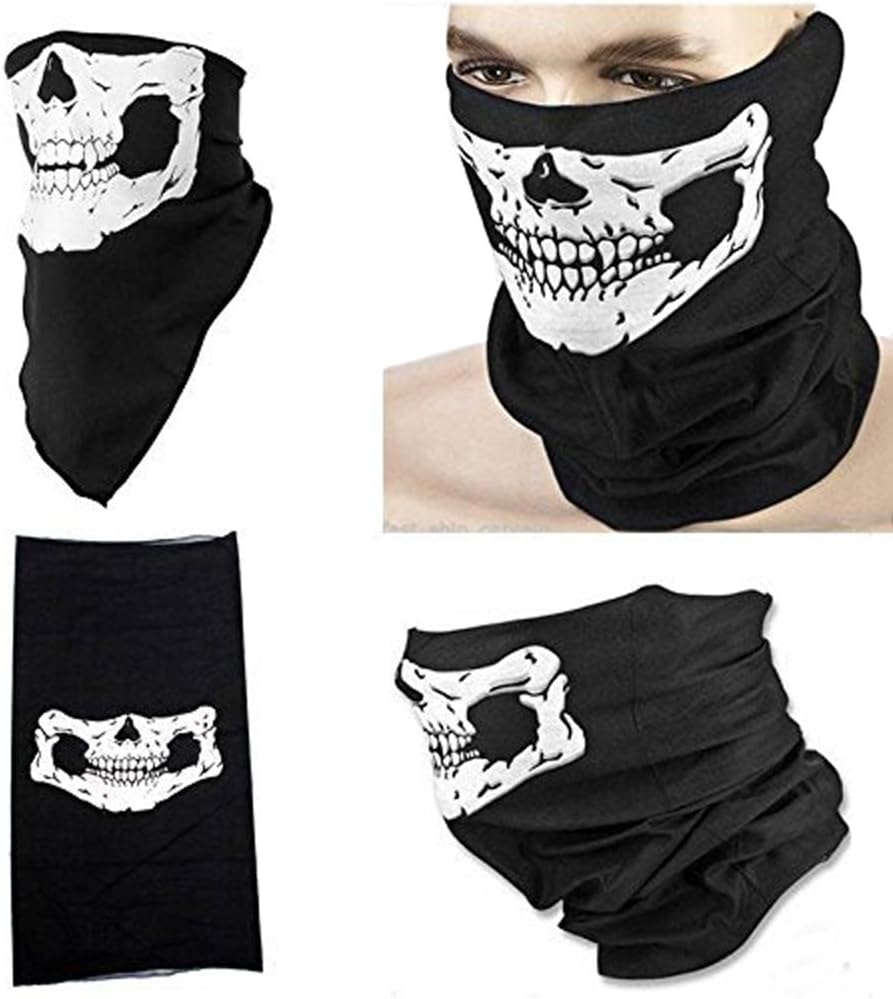 Passamontagna Teschio Per Moto E Sport - Foulard Multifunzione Leggero, Per Halloween E Cosplay