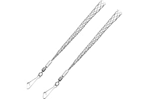JDRGJTH 2 Pcs Cable Puller Wire Pulling Grip Mesh Cable Pulls Metal Cable Puller Socks Wire Pulling Tools for Electrical Pulling Grips Light and Heavy Cables (1/2 in)