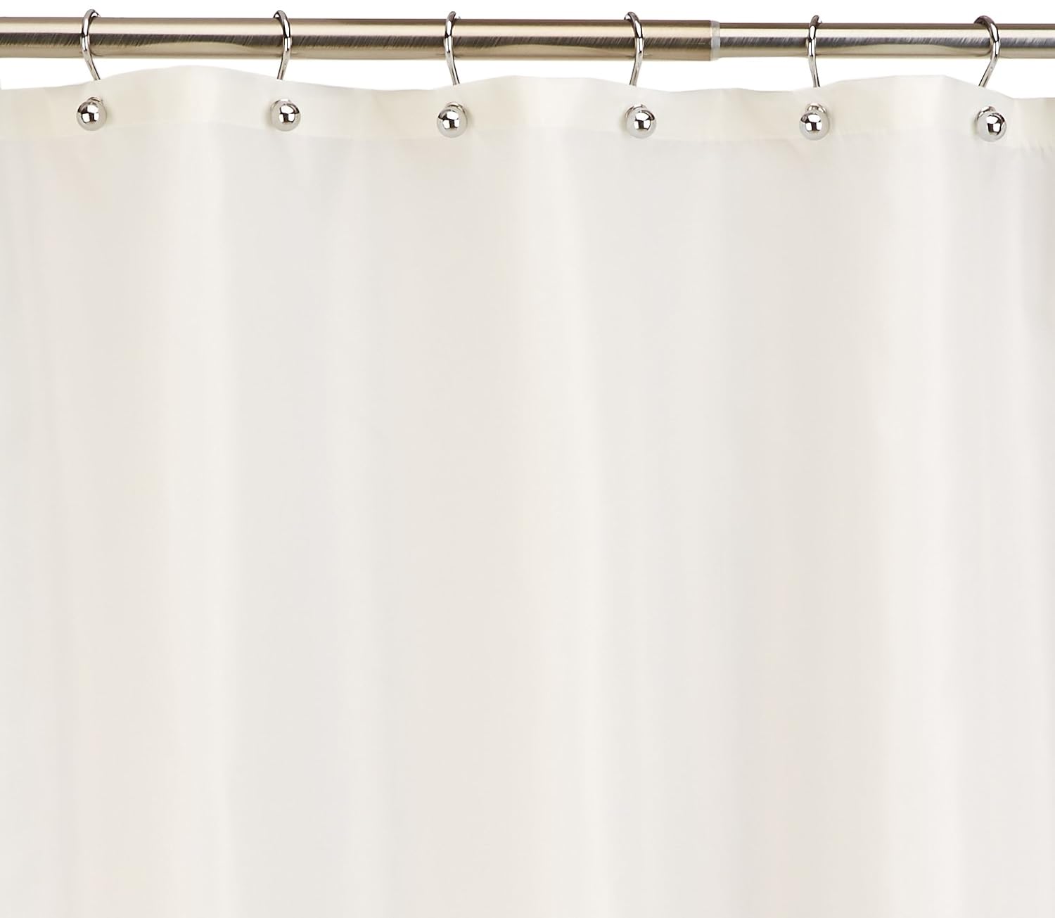 White Water Repellent Fabric Shower Curtain Liner By Carnation