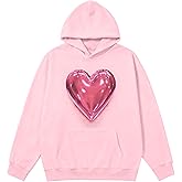 Womens Graphic Hoodies Y2k Streetwear Hoodie Coquette Bow Graphic Aesthetic Preppy Long Sleeve Pocket Pullover