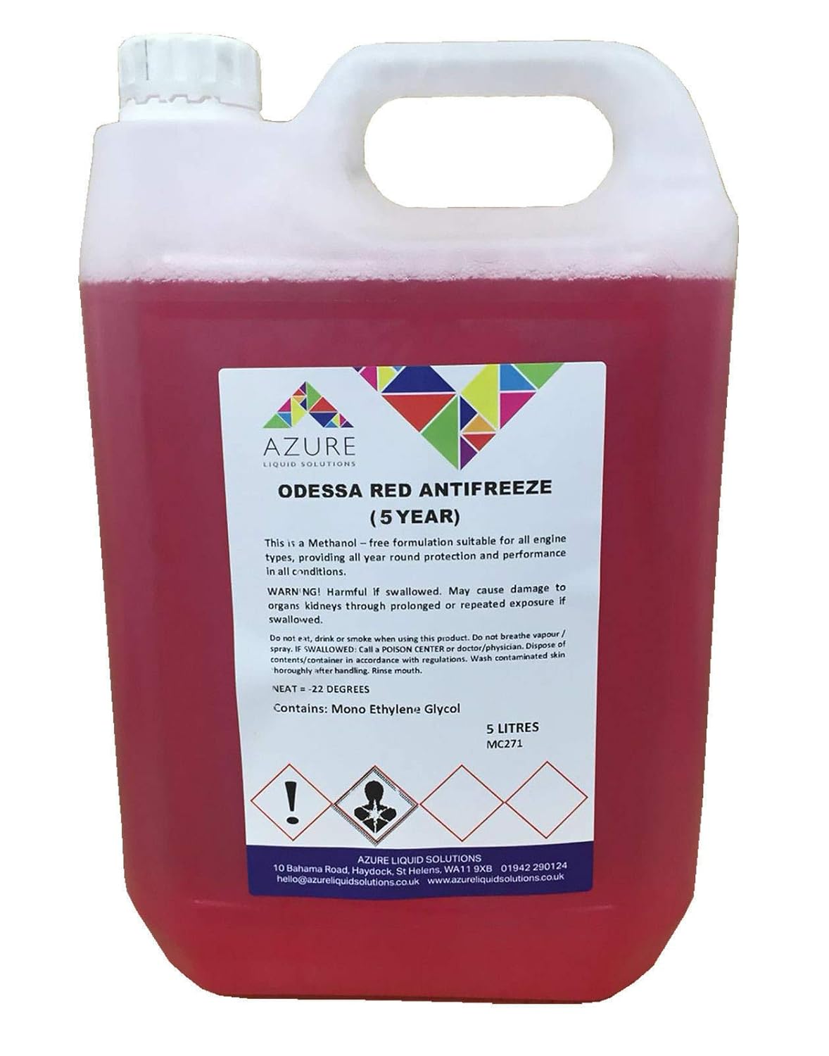 Odessa Red Antifreeze & Summer Coolant Concentrate For All Engine Types