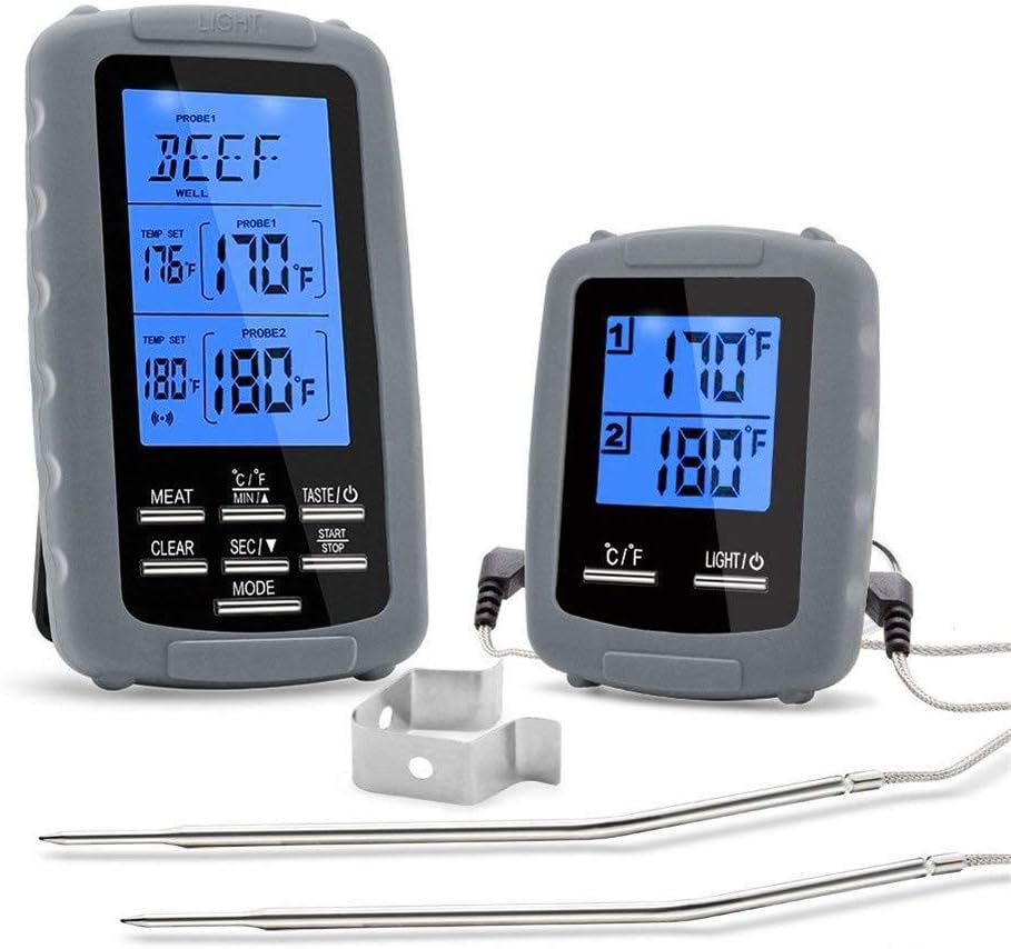 Best Remote Wireless Dual Probe Digital Cooking Meat Food Oven Grilling Thermometer