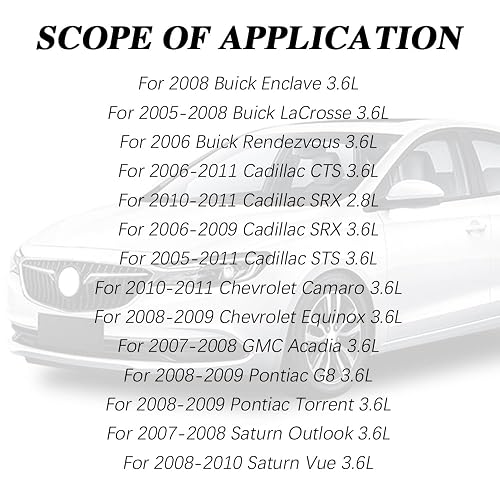 Vapor Canister Purge Valve - Compatible with 2010-2011 Chevy Buick Cadillac SRX 2008-2009 Pontiac G8 2007-2008 Saturn Outlook Replaces# 12611801