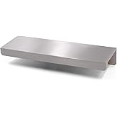 Jetland Cabinets Drawers Edge Pulls - 10-Pack, 4" Overall Length, Brushed Nickel, Concealed Tab Pulls for Kitchen Garage Cabi