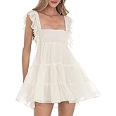 Zebaexf Women's Mesh Mini Dress Sleeveless Bow Dress Puffy Mini Cute Dress Party Clubwear for Women