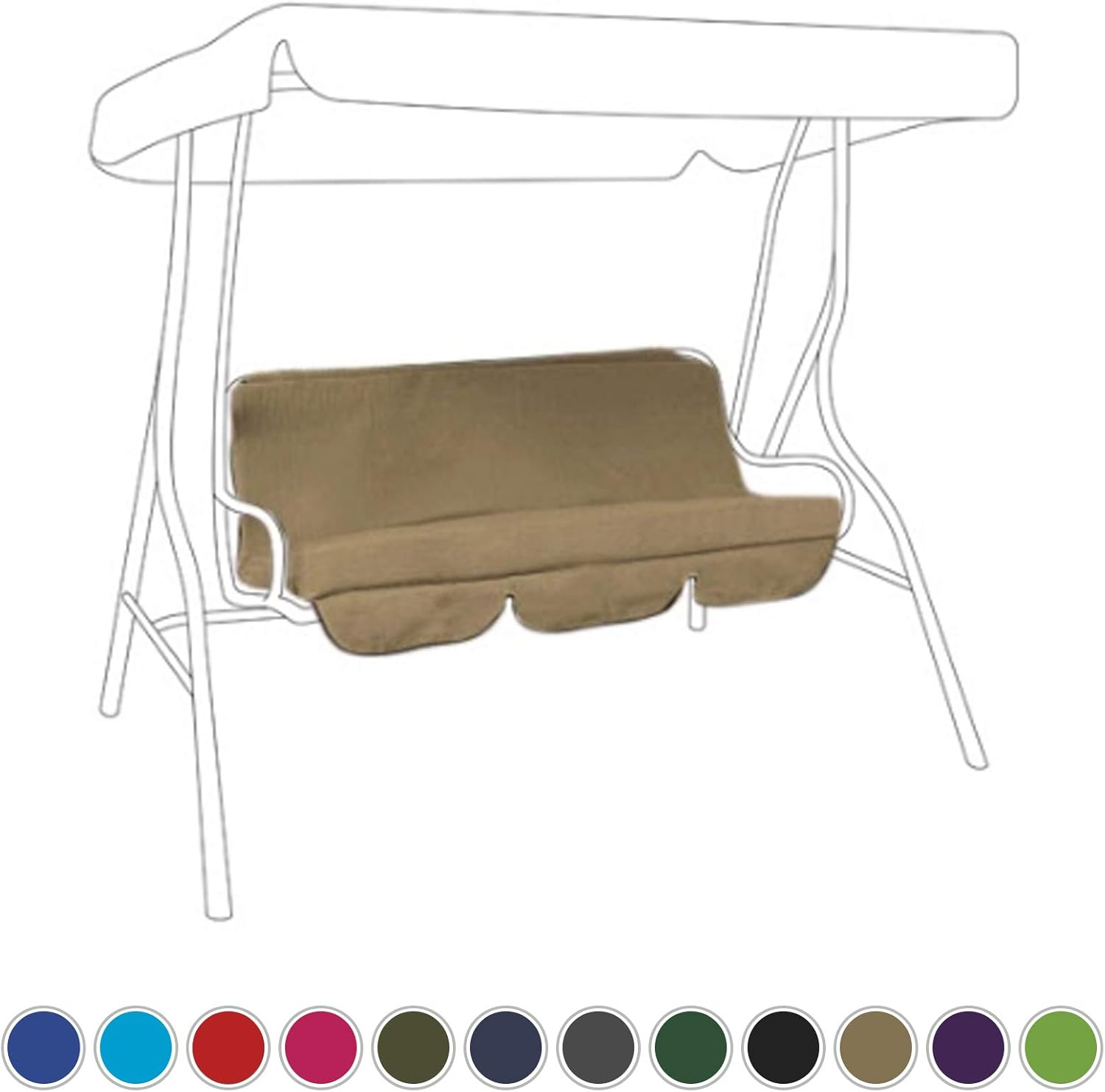 Gardenista Garden Swing Hammock Bench Cushion Canopy Outdoor Patio Furniture Cushion Seat Water Resistant Soft Comfortable Stone Seat Pad Only Amazon Co Uk Garden Outdoors