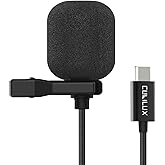Cubilux USB C Lavalier Microphone, Unidirectional Type C Mini Lapel MIC for Android, MacBook, iPhone 17/16/15, iPad Pro 13/12.9/11, iPad Air 13/11, Samsung S25/S24/S23/S22, Pixel 10/9/8/7 Pro, 5 FT