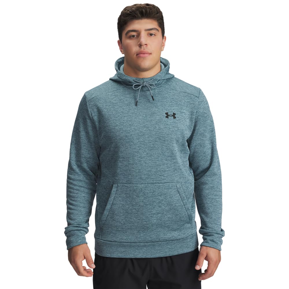 Under Armour Men's ArmourFleece Twist Hoodie, (587) Jasper Blue / / Black, 3X-Large Image