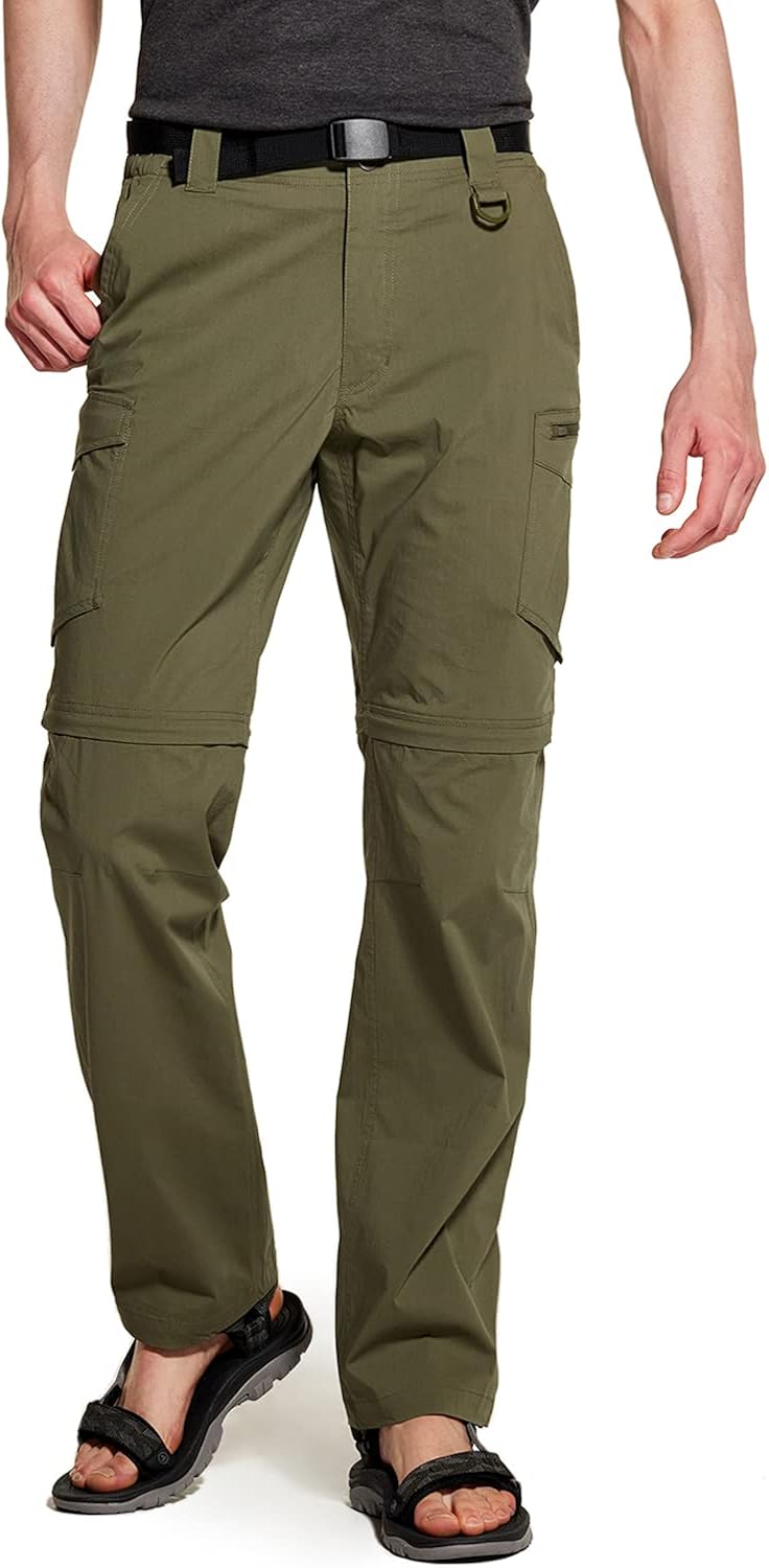 CQR Men's Convertible Cargo Trousers, Water Repellent Hiking Bottoms