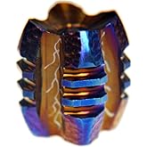 Knife Lanyard, Necklace Pendant, Charms, Knife Pendant, Titanium TC4 Tower Shape Beads for EDC 550 Paracord DIY Accessories, MGT (Engrave)